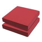 Topotdor Patio Chair Cushion for Outdoor Furniture,19"x19" Waterproof Replacement Outdoor Seat Cushions for Patio Furniture,3-Year Color Fastness Sofa Couch Chair Pads with Ties 2 Pack,Red