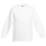 FRUIT OF THE LOOM Kids Classic Set-in Sweatshirt Jumper SS201 (14/15 Years, White)