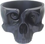 AXICIR Skull Head Bone Crochet Yarn Bowl Holder For Crocheting Knitting Accessories 3d Printed Halloween Decor Black