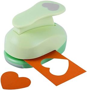 UCEC Perforadora de corazón (diámetro de 5,08 cm), diseño de corazón, tamaño grande, para manualidades, álbumes de recortes, tarjetas, arte y proyectos divertidos