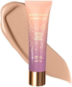 FACES CANADA Strobe CC Tint - Sunset Glaze 02, 27ml | 5-in-1 Serum + Moisturizer + Primer + BB/CC Cream + Strobe Cream | Lightweight | Radiant Dewy Glass Skin Glow | Niacinamide & Hyaluronic Acid | For Light to Medium Skin