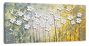 SYGALLERIER White Flower Canvas Wal