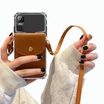 Tuxiwei Crossbody Phone Case with Detachable Lanyard for ANS Blu Studio Mini 2023, BLU Studio Mini 2023 Cover Back Wallet | Card/Cash Holder Case, PU Leather Wallet Case for Studio Mini 2023 -Brown