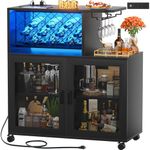 Girapow Wine Bar Cabinet with Wheel