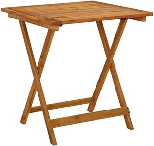 vidaXL Bois d'Acacia Massif Table Pliable de Jardin Table de Patio Table de Terrasse Table d'Extérieur Table de Salle à Manger 70x70x75 cm