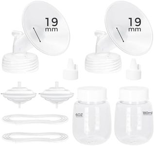 Paruu Pump Parts Compatible with Spectra S1/S2/9 Plus, Not Original Accessories, Full Set Replacements Include 19mm Flanges, Valves, Backflow Protectors (Duckbills Included), Tubings and Bottles