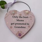 PD Only the best Mums get promoted to Grandma Pink Dandelion wooden plaque