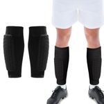 Proberos® Soccer Shin Guards Padded EVA Cushioning for Teens Adults Built in Silicone Anti-Slip Strips Stretchy Lycra One-Piece Football, Baseball, Rugby, Size S
