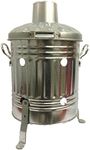 CrazyGadget® Mini Garden Incinerator Small Fire Bin Galvanised 15 Litre 15L Burning Wood Leaves Paper