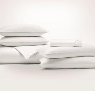BOLL & BRANCH Signature Hemmed Bed in a Bag Set - King, White - Luxury 100% Organic Cotton - 1 Comforter, 2 Shams, 1 Fitted Sheet, 2 Pillowcases - Buttery Soft