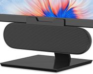 ZETIY USB Speaker Sound Bar, Monitor Speaker for PC, USB Portable Computer Speaker, Mini Soundbar, Small PC Speaker for Phone, Notebook, PC, Laptop, Desktop - Plug and Play （Black）