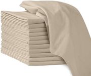 ROYALE LINENS Flour Sack Dish Towels - Kitchen Towel - Super Absorbent Flour Sack -100% Ring Spun Cotton -Tea Towels - for Embroidery, Cloth Diapers, Cheese Strainers (Natural - 28" X 28" Pack of 12)