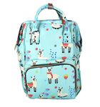 House of Quirk Maternity Backpack Baby Boy Girl Large Capacity Convenient Baby Backpack (Alpaca Light Blue)