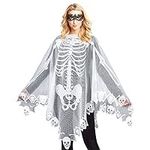 Skeleton Lace Poncho for Women Skul