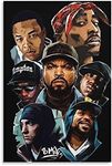 Fotuven Hip Hop Legend Old School West Coast Hip Hop Music Canvas Art Poster Poster Decorative Painting Canvas Wall Art Living Room Posters Bedroom Painting 12x18inch(30x45cm)