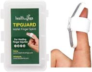 SoulGenie TipGuard Bendable Finger Splint for Mallet Finger Deformity and Post-Surgical Care - Adjustable Finger Straightener and Trigger Finger Brace - 2 Sizes Set