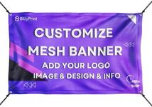 BillyPrint Custom Mesh Banners and Signs Photo Or Text Personalized Double-Sided Customize Outdoor,Personalized Mesh Fabric Banners For Construction Site Fence,Customized Mesh Banner.8ft x70ft