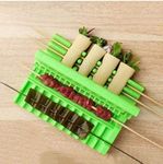 Ever Mall Barbecue Stringer Skewers Kebab Maker Box Machine Beef Meat Vegetable String Grill Barbecue Kitchen Accessories BBQ Gadget Barbecue Stringer Food String + 8 pcs Stick