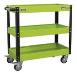 Sealey Cx110Hv Workshop Trolley 3-Level Heavy-Duty - Hi-Vis Green