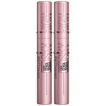 Maybelline New York Lash Sensational Sky High Mascara, Volumising & Lengthening Mascara, Washable Flake-Free Formula Infused with Bamboo Extract & Fibres, 7 ml, Shade: 01, Black (Pack of 2)