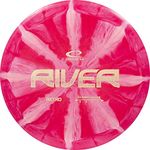 Latitude 64 Retro Burst River Distance Driver Disc Golf Disc | Maximum Distance Frisbee Golf Disc | Easy to Throw for Beginners | 170g Plus | Stamp Color and Burst Pattern Will Vary (Red)