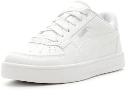 PUMA Unisex-Child Caven 2.0 Sneaker, Puma White-puma Silver-puma Black, 6 Big Kid