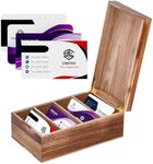 Prosumer's Choice Wood Business Card Holder - Business Card Holder Desk - Receipt Box Holder - Index Card Organizer - Business Card Box - Sturdy Mini Desktop Organizer - Business Card Holder for Desk