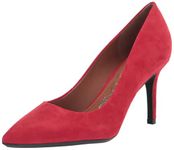 Calvin Klein Women's Gayle Pump, Red Suede 610, 6.5