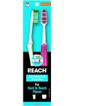 REACH Advanced Design Toothbrushes, Medium, 2-Count