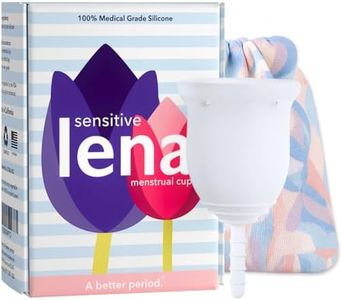Lena Sensitive Menstrual Cup, Soft Reusable Period Cup, Tampons,Period Underwear and Menstrual Pads Alternative, Feminine Care, FSA Eligible, Silicone Menstrual Cups, Made in USA, Small, Clear