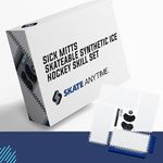 Skate Anytime - Synthetic Ice for Hockey - Skateable Artificial Ice Tiles - Backyard Ice Rink - Expandable (Skateable Synthetic Ice for Hockey Training, Sick Mitts Skill Set (4 Panel) 12.5 sq ft)