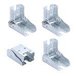 Folding Table Leg Bracket,90 Degree Self-Locking Folding Hinge,Locking Hinges for Folding Table,Table Leg Hinges Folding Locking, Bed Legs, Folding Workbenches, Etc.4 Pieces (Steel)