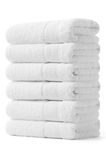 Aibaser Hand Towels-16x30inch - Lightweight and Highly Absorbent Hand Towels for Bathroom, Travel, Gym, Shower and Spa (White)