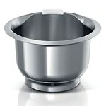 Bosch MUZS2ER Stainless Steel Mixing Bowl, 3.8 litres, Dishwasher Safe, Robust, Food Safe, Fits Mum Series 2 Food Processor