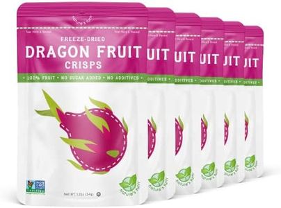 Nature’s Turn Freeze-Dried Dragon Fruit Crisps – Healthy, Gluten-Free, Crispy & Delicious, Plant-Based Snack, Ideal for Cereal, Smoothies, School Lunches, & On-the-Go, Bags of 6 (1.2 oz Each)