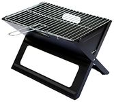 Direct Designs - Notebook Folding Grill - Portable Picnic BBQ with Chrome Plated Cooking Grid (Black)