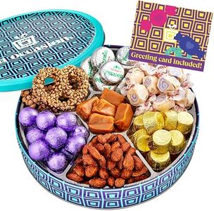 Mothers Day Fancy Chocolate and Nuts Gift Basket | Chocolate Candy Assortment Gift Tin By On Occasion | Birthday Gifts | Birthday Candy Chocolates for Family