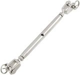 3/8" 10 mm Jaw Jaw Closed Body Marine Turnbuckle 316 STAINLESS STEEL Rigging Screw by MarineNow