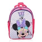 Kuber Industries Disney Minnie Star Backpack | School Backpack for Kids | College Backpack | School Bag for Boys & Girls | 3 Compartments School Backpack | Spacious & Multiple Pockets | Pink