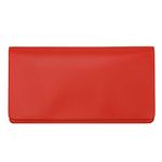 Red Vinyl Checkbook Cover, Top Tear Personal Vinyl Checkbook Cover