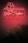 TheYaYaCafe Romantic Neon Lights for Bedroom Wall Decor | Husband, Wife, Girlfriend. Boyfriend, Valentine, Anniversary Gift | Couple Love Gift_Better Together