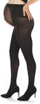 Memoi Women's Maternity Opaque Tights (Black) (S/M, Black)