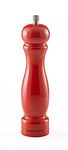 Lagostina Wood Pepper Mill, Stainless Steel Grinder, 9" (23cm), Red