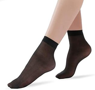 Women's Pantyhose Ankle High Sheer Nylon Socks 12 Pairs