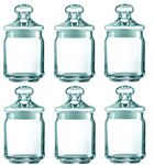 Luminarc Potclub Storage Jar 0.25ltr - Case of 6 - Glass Jar with Push-Top Lid for General Storage