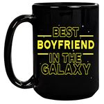 Fatbaby Best Boyfriend in the Galaxy Coffee Mug,Boyfriend Birthday Gifts,Funny Boyfriend Mug,Valentine's Day Gifts Cup For Boyfriend Him 15 oz