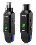 JOYO 2.4GHz Wireless XLR Microphone System, Plug-on Transmitter & Receiver for Dynamic Mics, 100ft Range, 24-bit/48kHz, 6-8Hr Battery, 4-Channel (MW-2)