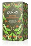 Pukka Herbs | Ginseng Matcha Green Organic Tea Box | Ginseng, Lemongrass, Ginger, Matcha & Green Tea | For Everyday Vitality | 4 Packs | 80 Plant Based Biodegradable Tea Bags