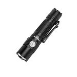 ThruNite TN12 Pro Rechargeable LED Flashlight 1900 Lumens 380 Meters Throw with Side/Tail Switch Lock Function Memory Function Six General Modes USB-C Charge for Outdoor Survival Bushcraft Gear (CW)