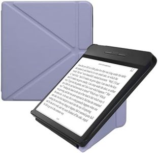 kwmobile Origami Case Compatible with Kobo Libra H2O Case - Slim PU Leather Cover with Stand - Lavender